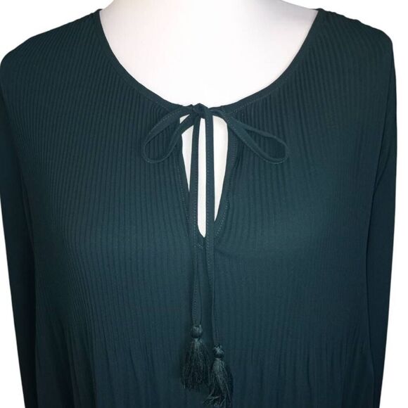 DR2 GREEN PLEATED BLOUSE SZ.L EUC - Picture 2 of 8